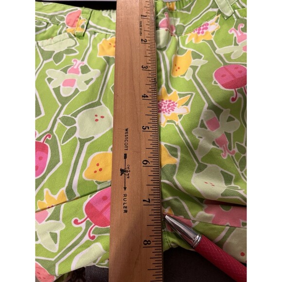 Lilly Pulitzer Stretch Capri Crop Pants Maze-ing Sz 6X White Label Lillycore - Picture 10 of 10